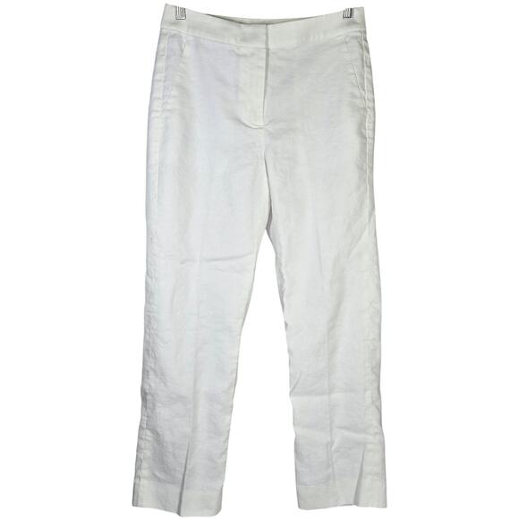 J. Crew‎ Kate straight-leg pant in stretch linen blend White 2 BF407 - Picture 1 of 12